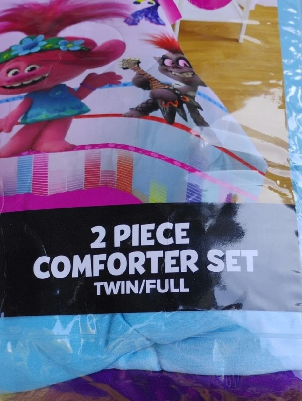 (X-86) Trolls Reversible T/F Comforter & Sham Set